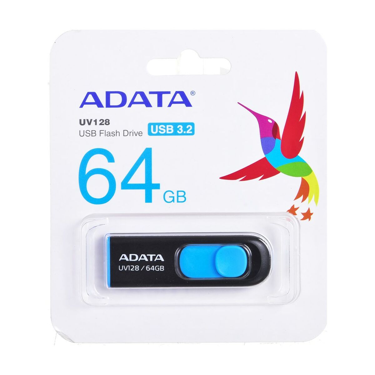 USB-tikku Adata 64GB DashDrive UV128 Sininen Musta 64 GB